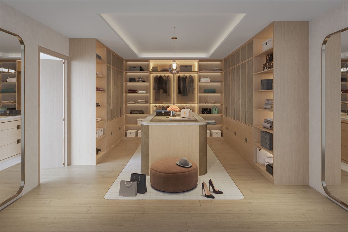 Custom Italian walk-in closet at Ponce Park