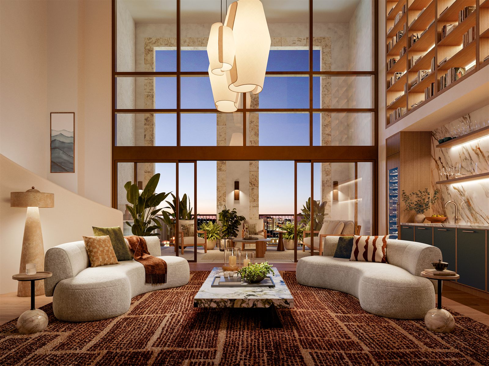Penthouse interior at Ponce Park Coral Gables
